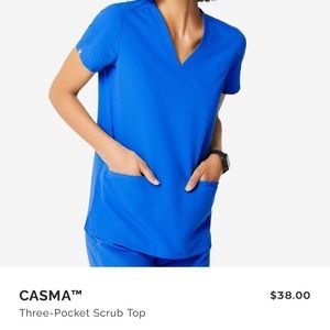 Figs Royal Blue Scrub Set